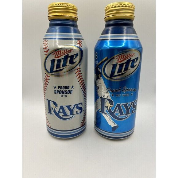 MLB Other - Tampa Bay Rays Empty Aluminum Bottle 2010 Miller Lite Collectible MLB Beer Can